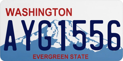 WA license plate AYG1556
