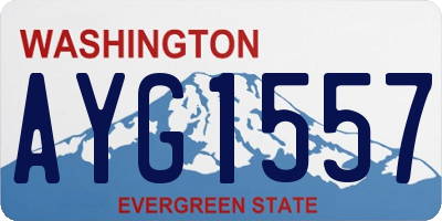 WA license plate AYG1557