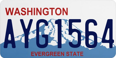 WA license plate AYG1564