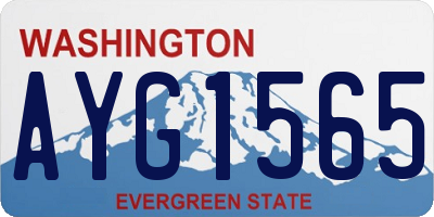 WA license plate AYG1565