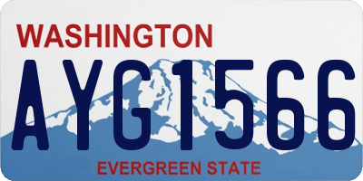 WA license plate AYG1566