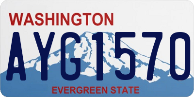 WA license plate AYG1570