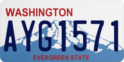 WA license plate AYG1571