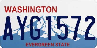 WA license plate AYG1572