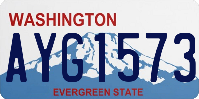 WA license plate AYG1573