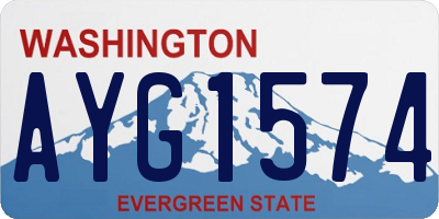 WA license plate AYG1574
