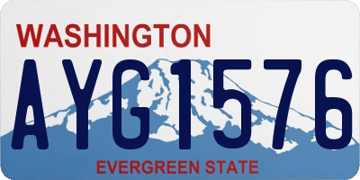 WA license plate AYG1576
