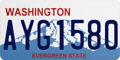 WA license plate AYG1580