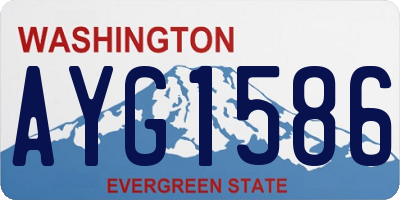 WA license plate AYG1586