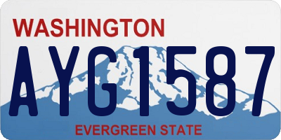 WA license plate AYG1587