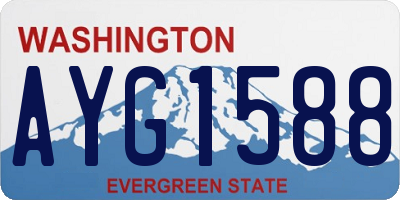 WA license plate AYG1588
