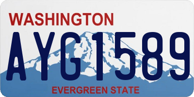 WA license plate AYG1589
