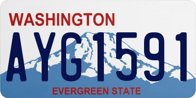 WA license plate AYG1591