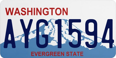 WA license plate AYG1594