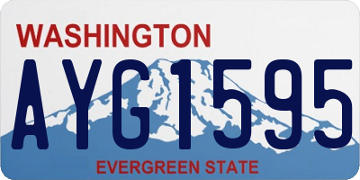 WA license plate AYG1595