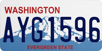 WA license plate AYG1596
