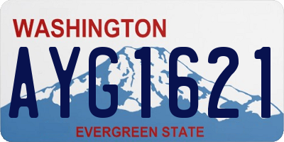 WA license plate AYG1621