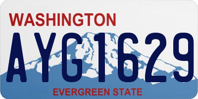 WA license plate AYG1629