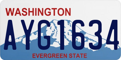 WA license plate AYG1634
