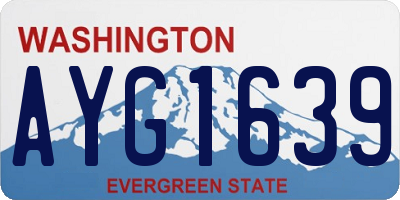 WA license plate AYG1639