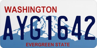 WA license plate AYG1642