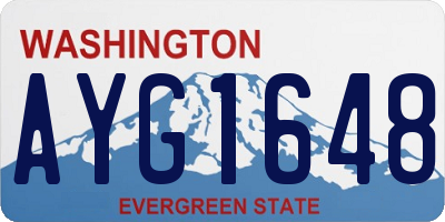 WA license plate AYG1648