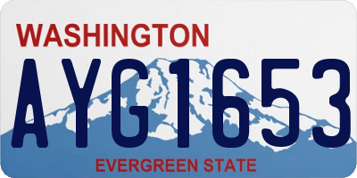 WA license plate AYG1653