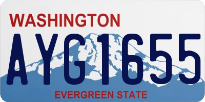 WA license plate AYG1655
