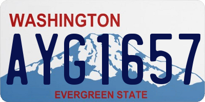 WA license plate AYG1657