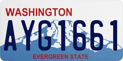 WA license plate AYG1661