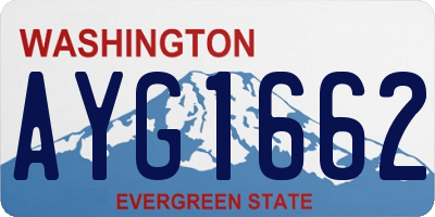 WA license plate AYG1662