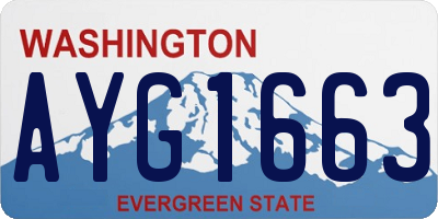 WA license plate AYG1663