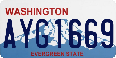 WA license plate AYG1669