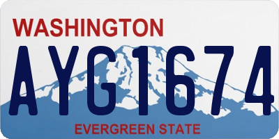 WA license plate AYG1674