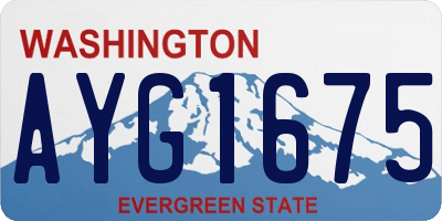 WA license plate AYG1675