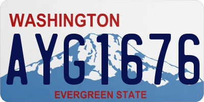 WA license plate AYG1676