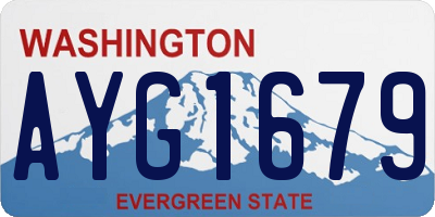 WA license plate AYG1679
