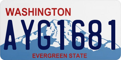WA license plate AYG1681