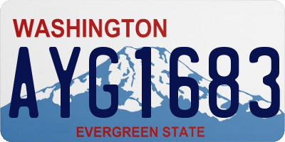 WA license plate AYG1683
