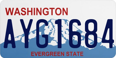 WA license plate AYG1684