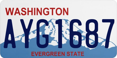 WA license plate AYG1687