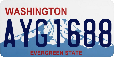 WA license plate AYG1688