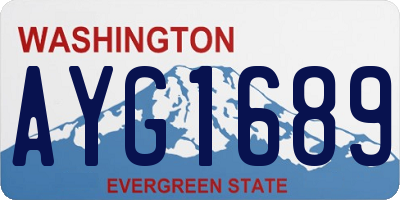 WA license plate AYG1689