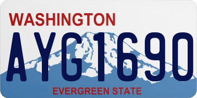 WA license plate AYG1690