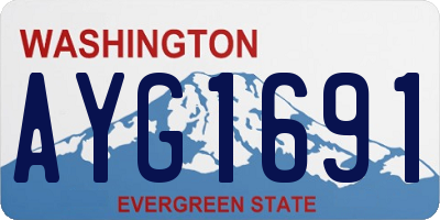 WA license plate AYG1691