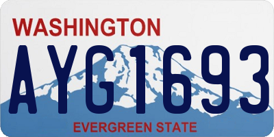 WA license plate AYG1693