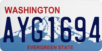 WA license plate AYG1694