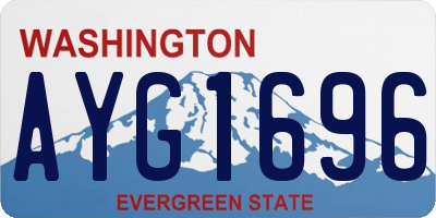 WA license plate AYG1696