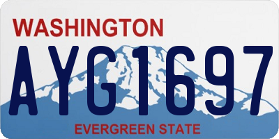 WA license plate AYG1697