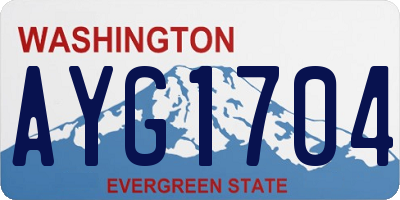 WA license plate AYG1704